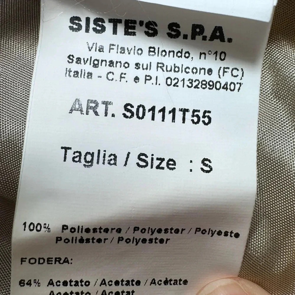 Siste”s Black Dress Size Small Made in Italy - Picture 10 of 10